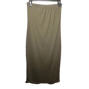 Beware Forest Green Long Stretchy Skirt